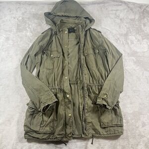 Talula Aritzia Army Green Heavy Cotton Canvas Military Jacket Small‎